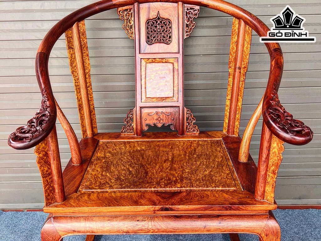 Bộ Minh Đế Gỗ Hương Mặt Nu Ngọc Am Cao 95 Ngang 70 Sâu 60 (cm)