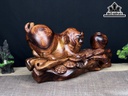 Tượng Heo Gỗ Cẩm Ngang 44 Cao 27 Sâu 18 (cm)