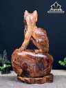 Tượng Mèo Gỗ Cẩm Cao 44 Ngang 25 Sâu 16 (cm)