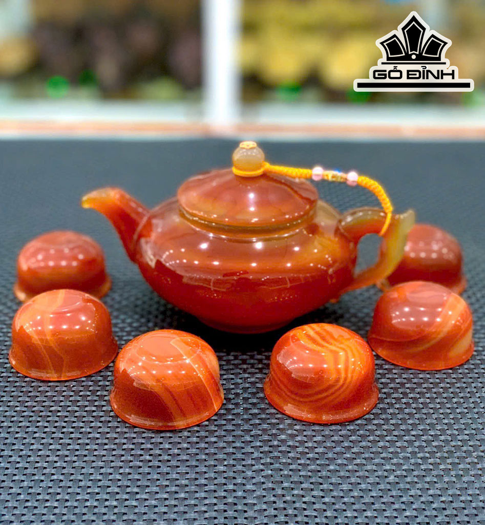 Bộ Ấm Trà Đá Ngọc Hoàng Long Cao 10 Ngang 20 (cm)