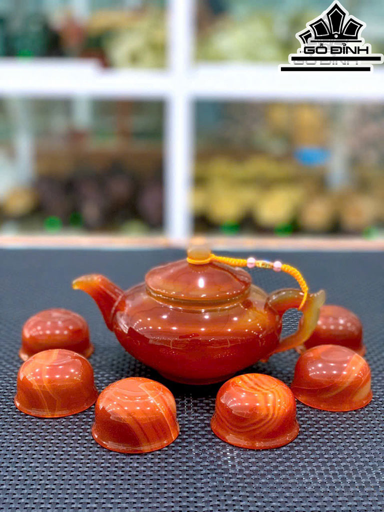 Bộ Ấm Trà Đá Ngọc Hoàng Long Cao 10 Ngang 20 (cm)