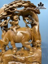 Tiểu Đồng Chăn Trâu Thổi Sáo Gỗ Hương Cao 73 Ngang 44 Sâu 20 (cm)