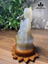 Tượng Mẹ Quan Âm Đá Mã Não Cao 19,5 Ngang 13 Sâu 13 (cm)