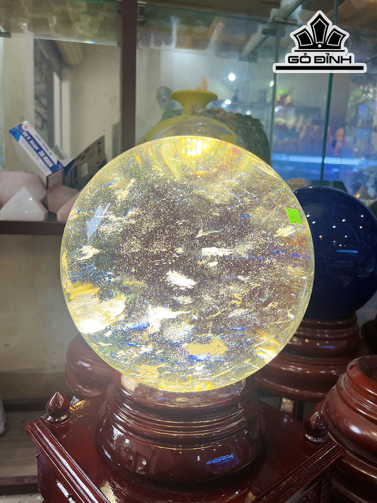 Bi cầu Thuỷ Tinh Vàng Đường Kính 21 (cm)13,58kg