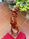 Tượng La Hán Trường My Gỗ Trắc Cao 57 Ngang 17 Sâu 17 (cm)
