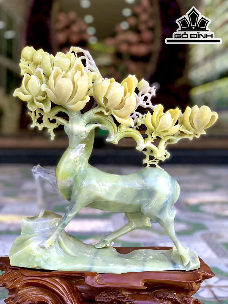Tuần Lộc Đá Serpentine Cao 44 Ngang 38 (cm) 6,8kg