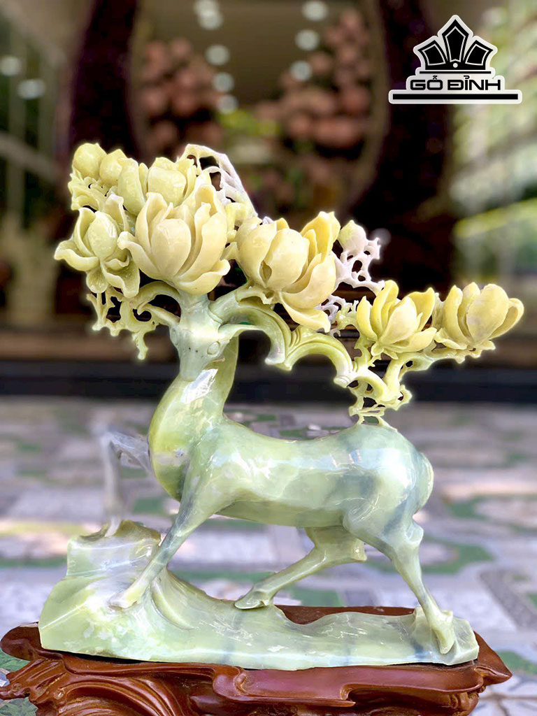 Tuần Lộc Đá Serpentine Cao 44 Ngang 38 (cm) 6,8kg