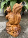 Tượng Sóc Phong Thủy Gỗ Hương Cao 25 Ngang 15 Sâu 14 (cm)