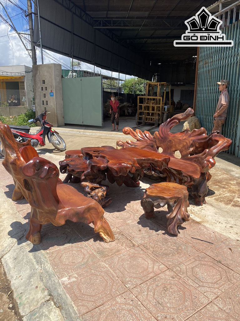 Bộ Bàn Ghế Gốc Cây Gỗ Hương