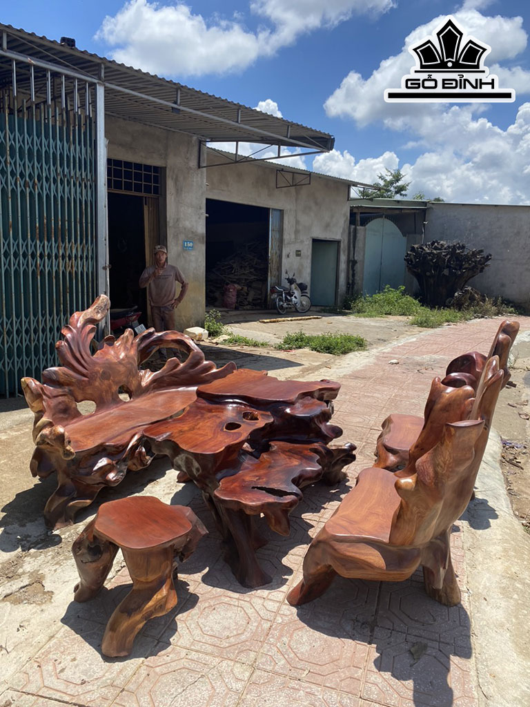 Bộ Bàn Ghế Gốc Cây Gỗ Hương