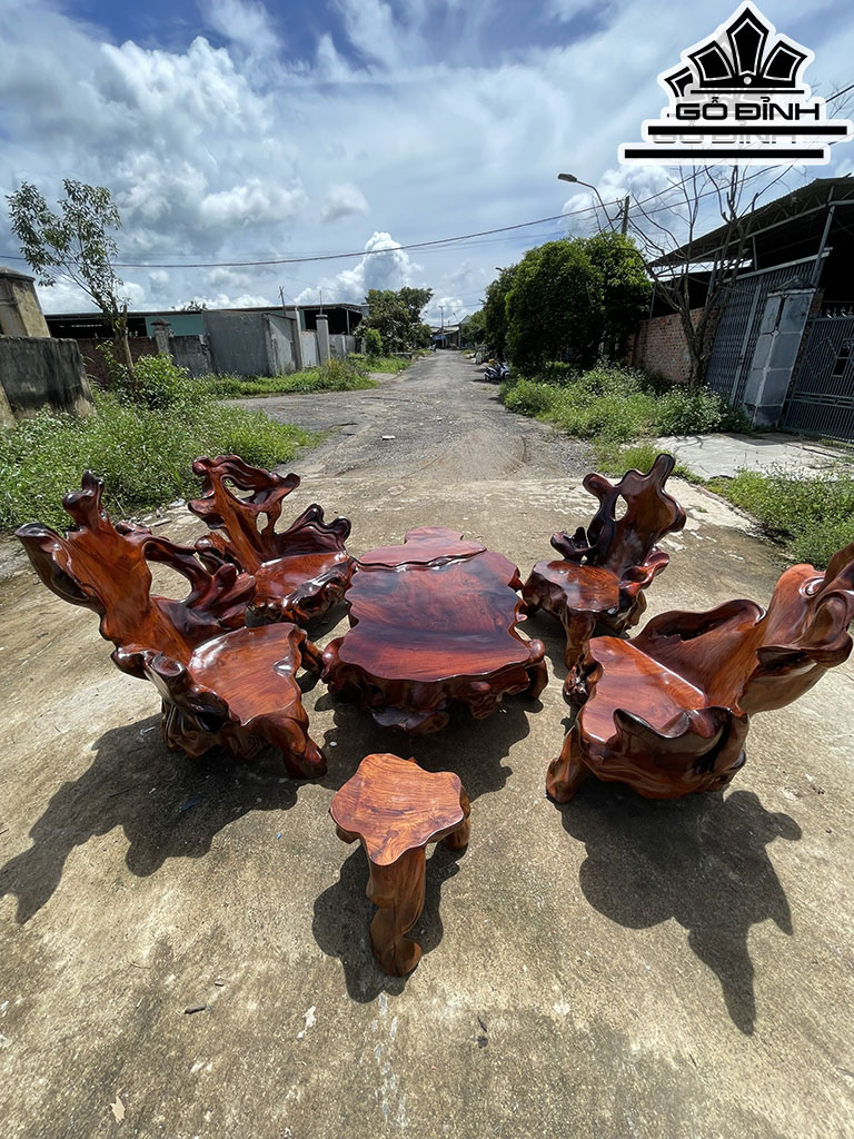 Bộ Gốc 6 Đôn Gỗ Hương