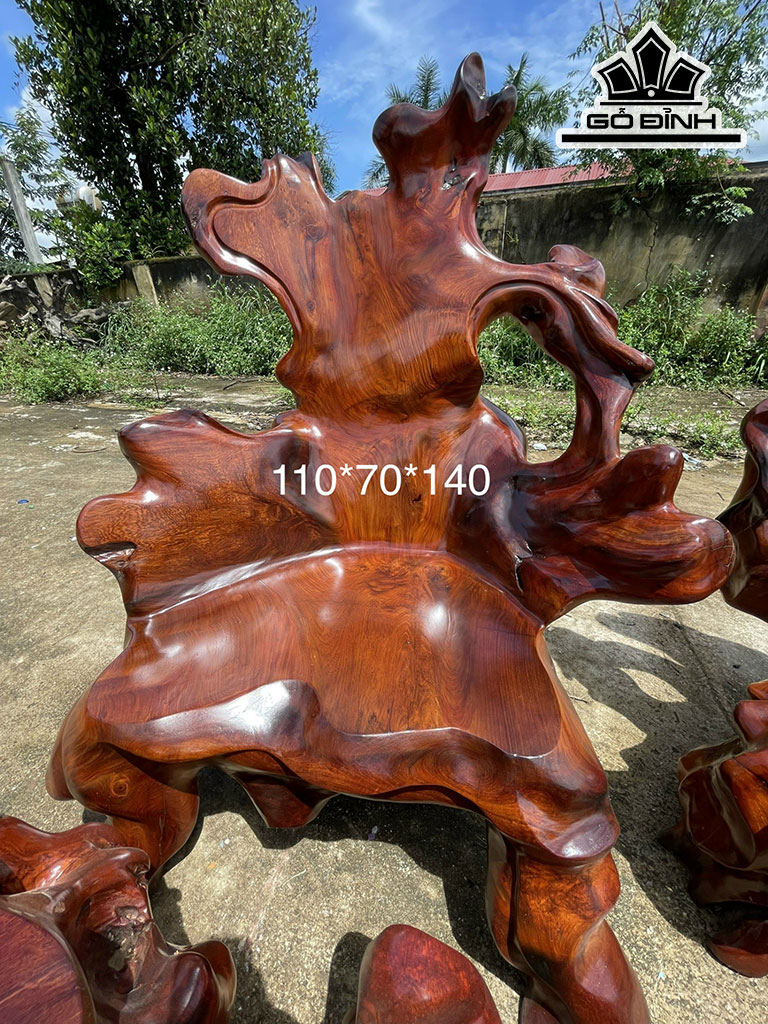 Bộ Gốc 6 Đôn Gỗ Hương