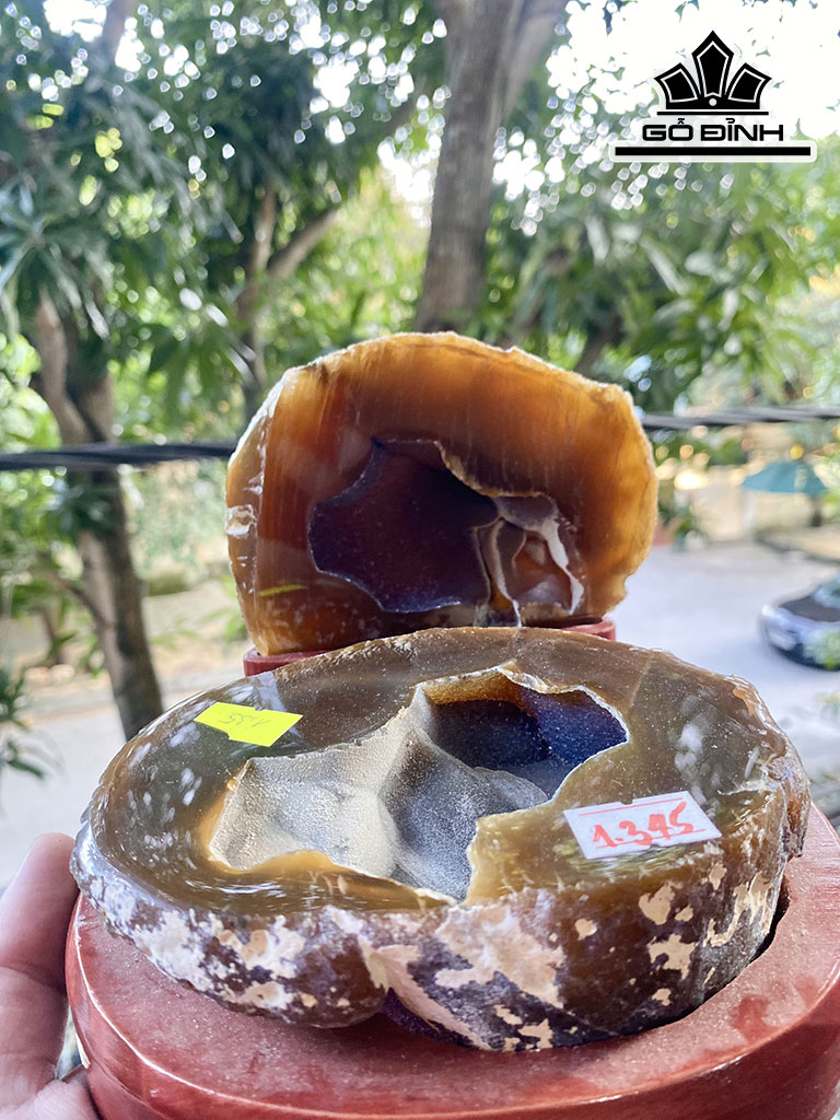 Bát Tụ Bảo Đá Mã Não Cao 12 Ngang 15 (cm) 1,35kg