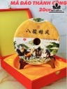 Đồng Điếu Tranh 3D Đá Ngọc Hoàng Long Cao 20 (cm)