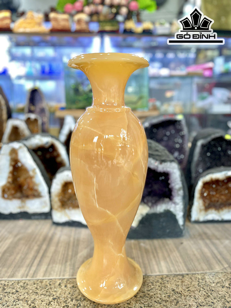 Lục Bình Đá Ngọc Hoàng Long Cao 60 Đường Kính Hạt 16 (cm) 16cts