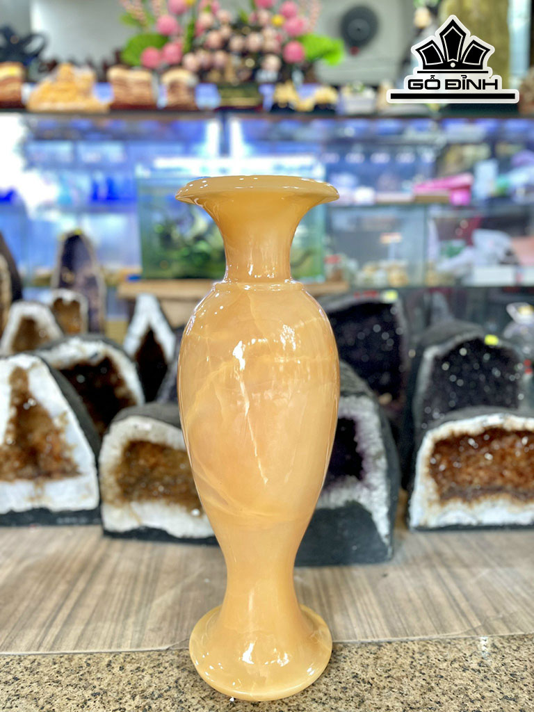 Lục Bình Đá Ngọc Hoàng Long Cao 60 Đường Kính Hạt 16 (cm) 16cts