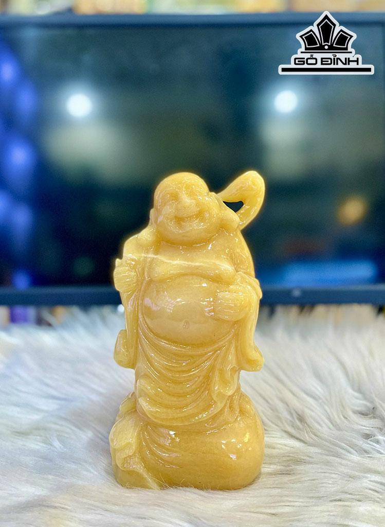 Phật Di Lặc Đá Ngọc Hoàng Long Cao 20 Ngang 10 (cm)