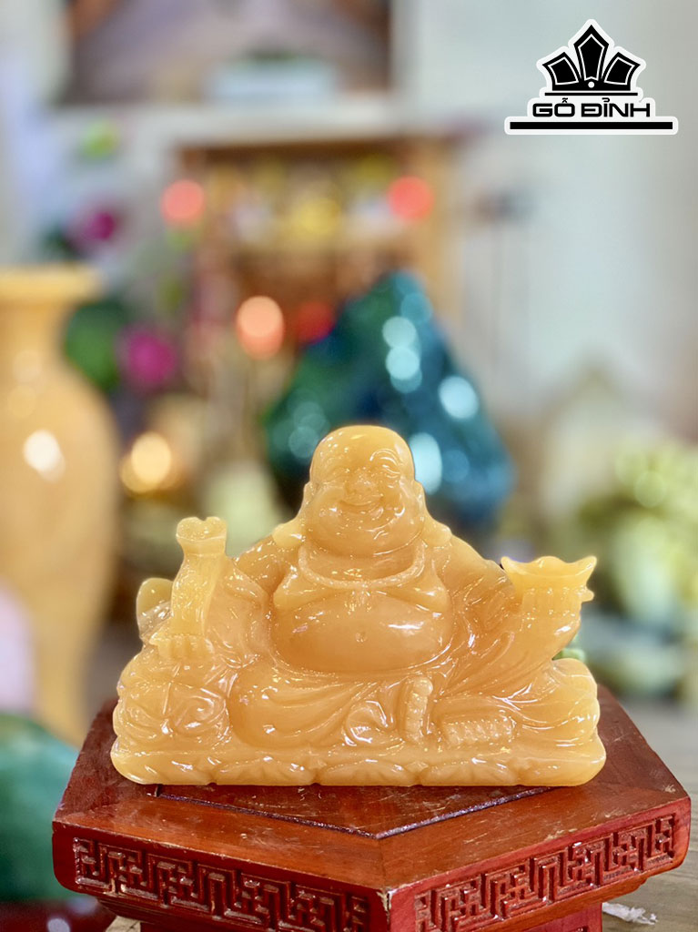 Tượng Di Lặc Đá Ngọc Hoàng Long Cao 20 (cm)