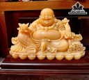 Tượng Di Lặc Như Ý Phát Tài Đá Ngọc Hoàng Long Cao 50 Ngang 40 (cm) 18kg