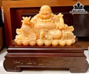Tượng Di Lặc Như Ý Phát Tài Đá Ngọc Hoàng Long Cao 50 Ngang 40 (cm) 18kg