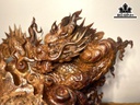 Tượng Nhất Long Gỗ Nu Cẩm Cao 62 Ngang 44 Sâu 35 (cm)