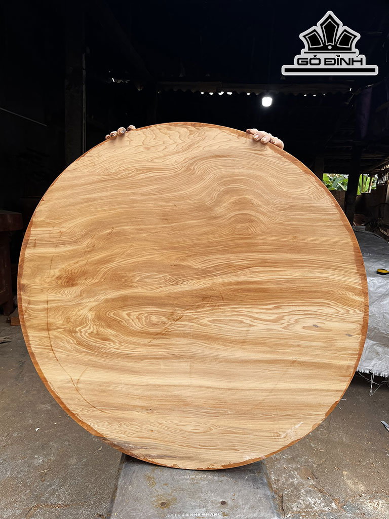 Mặt Bàn Tròn Gỗ Ngọc Am Đường Kính 99 Dày 7 (cm) 42kg