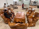 Bộ Bàn Ghế Gốc Cây Gỗ Dổi