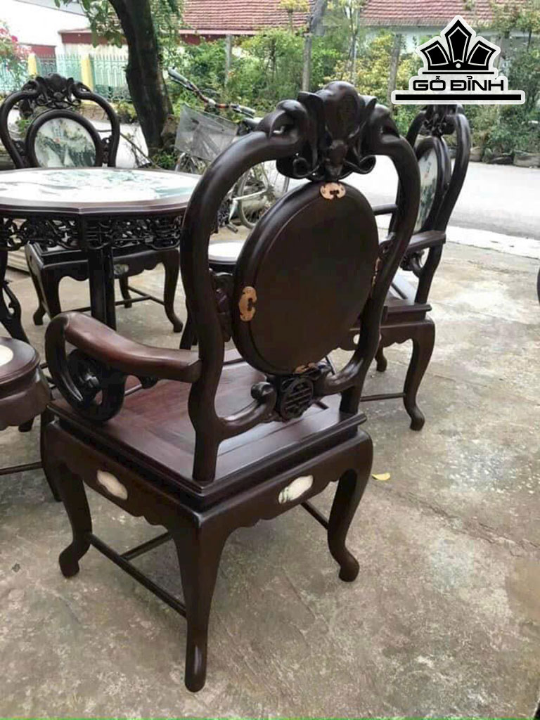 Bộ Bàn Ghế Gỗ Gụ Gồm 6 Món