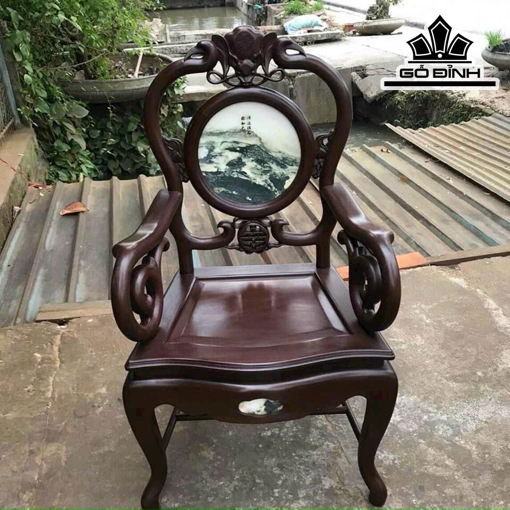 Bộ Bàn Ghế Gỗ Gụ Gồm 6 Món