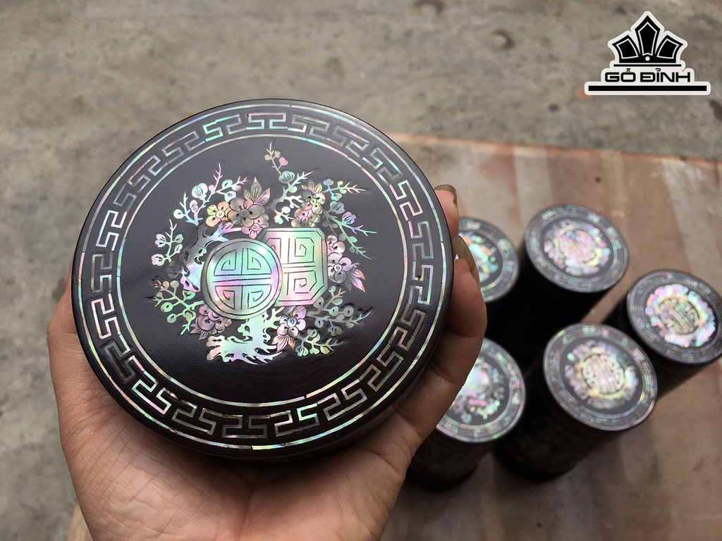 Hộp Đựng Chè Gỗ Gụ Cao 21 Đường Kính 11 (cm)