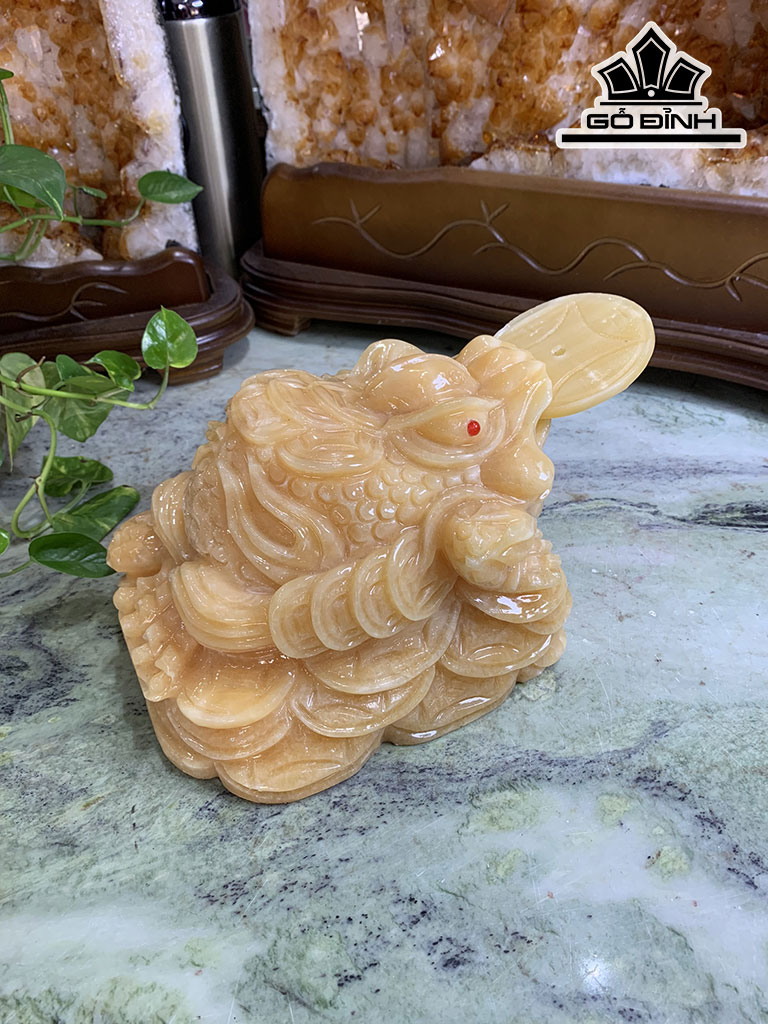 Thiềm Thừ Đá Ngọc Hoàng Long Cao 25 Ngang 16 Sâu 29 (cm) 7,8kg
