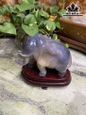 Voi Ngọc Đá Mã Não Cao 17 Ngang 18 Sâu 10 (cm) 1,9kg