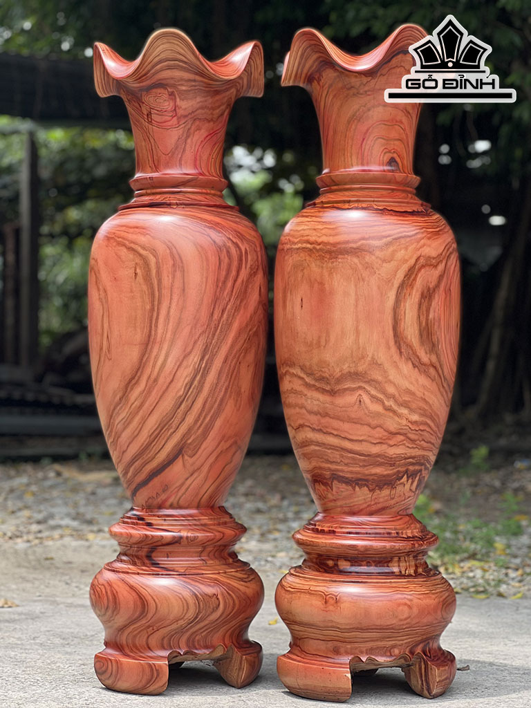 Lục Bình Gỗ Trắc Dây Cao 130 Đường Kính 37 (cm) DS12