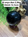 Bi Cầu Đá Onyx Đen Đường Kính Hạt 12,5 (cm) 2,8kg