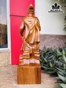 Tượng Trần Quốc Tuấn Gỗ Ngọc Am Cao 60 Ngang 18 Sâu 15 (cm)