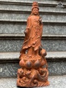 Tượng Phật Bà Quan Âm Gỗ Trắc Cao 53 Ngang 21 Sâu 12 (cm)