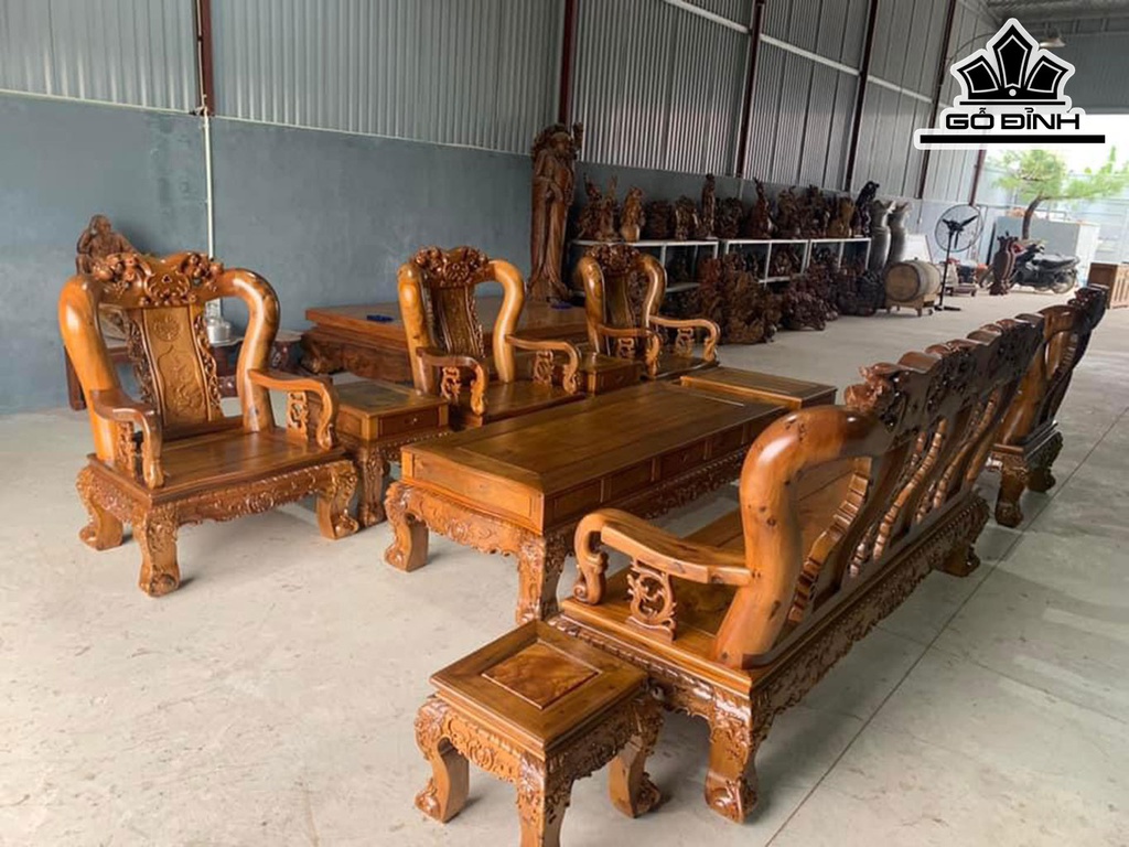 Bộ Bàn Minh Đào 11 Món Tay 14 Gỗ Bách Xanh