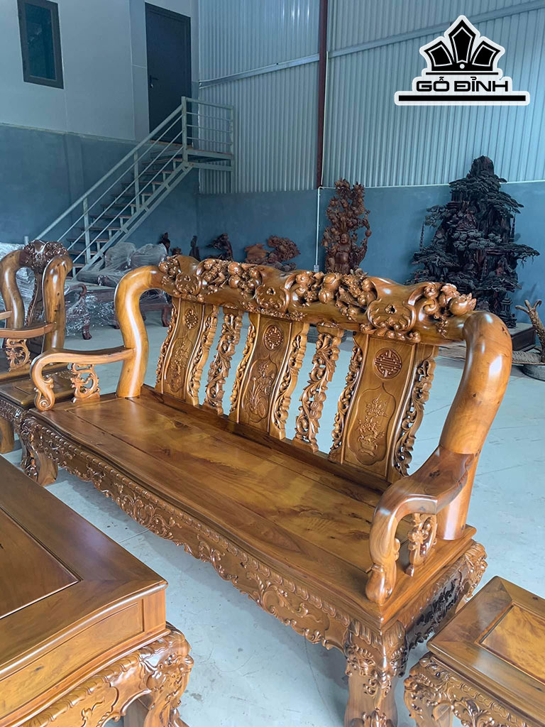 Bộ Bàn Minh Đào 11 Món Tay 14 Gỗ Bách Xanh