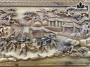 Tranh Vinh Quy Bái Tổ Gỗ Bách Xanh Cao 77 Ngang 217 Sâu 7 (cm)