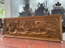 Tranh Vinh Quy Bái Tổ Gỗ Bách Xanh Cao 77 Ngang 217 Sâu 7 (cm)
