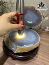 Bát Tụ Bảo Đá Mã Não Cao 20 Ngang 19 (cm) 3kg