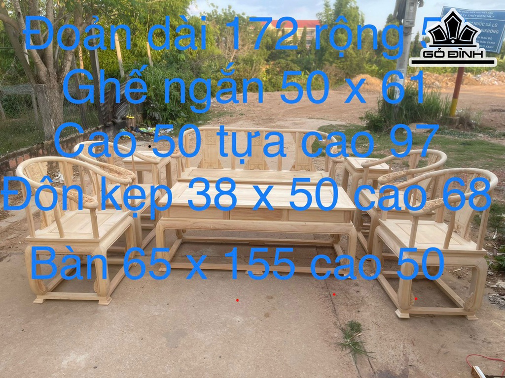 Bộ Minh Đế Gỗ Pơ Mu 8 Món