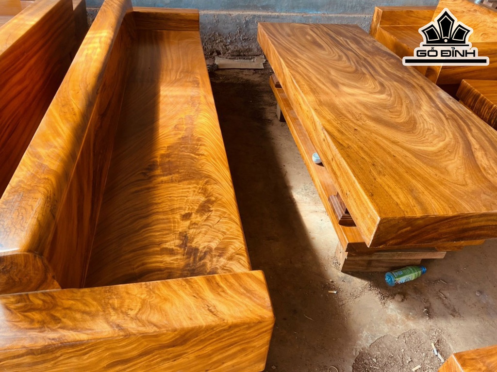 Bộ SoFa Chữ H Gỗ Gõ 6 Món