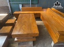 Bộ SoFa Góc Gỗ Gõ