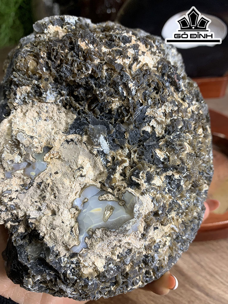 Bát Tụ Bảo Đá Mã Não Cao 18,3 Ngang 16 Sâu 16 (cm) 2,6kg