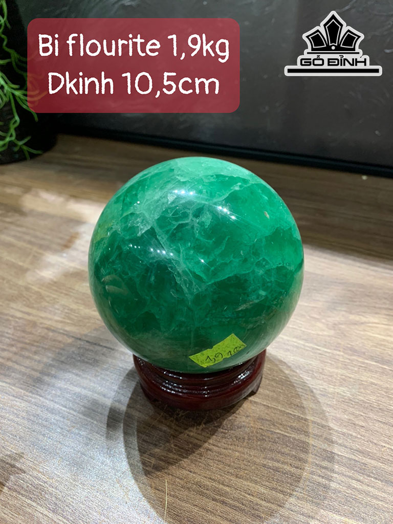 Bi Cầu Đá Flourite Đường Kính Hạt 10,5 (cm) 1,9kg
