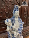 Tượng Phật Quan Âm Men Tràm Gốm Tàu Cao 62 (cm)