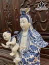 Tượng Phật Quan Âm Men Tràm Gốm Tàu Cao 62 (cm)