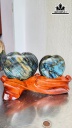 Cặp Trái Tim Đá Xà Cừ (Labradorite) Cao 13 Ngang 18 (cm) 1,4kg