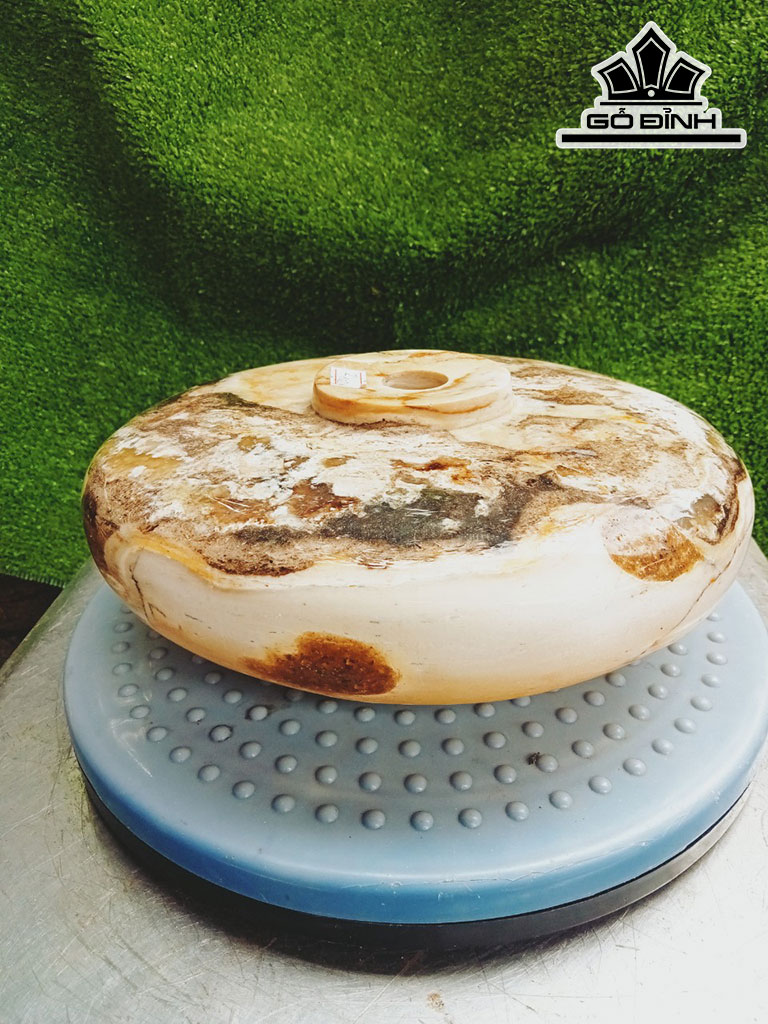 Tác Phẩm Chum Phú Quý Gỗ Hóa Ngọc Cao 8 Đường Kính 22 (cm) 3,8kg